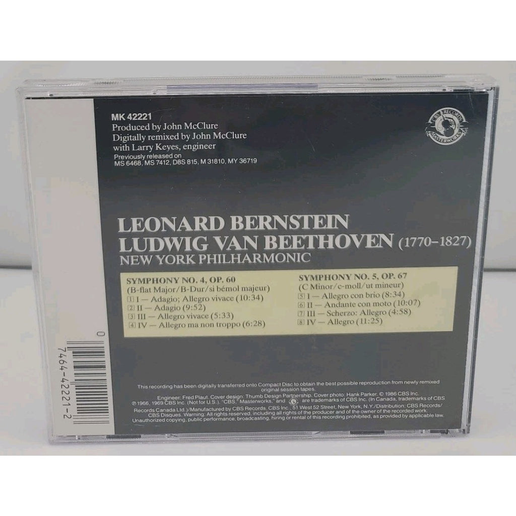 Beethoven: Symphonies Nos. 4 & 5 (CD, CBS Records)