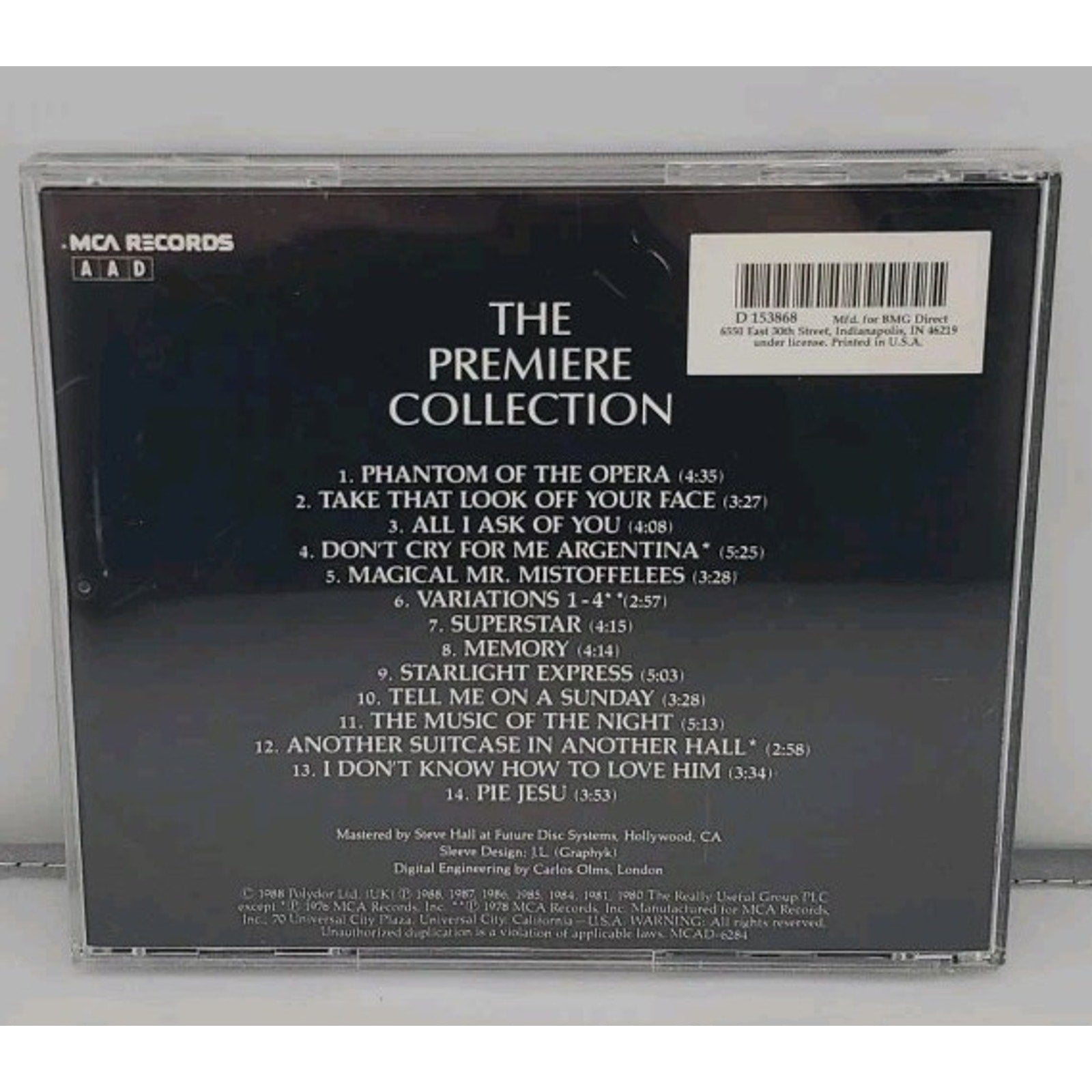 The Premiere Collection: The Best of Andrew Lloyd Webber (CD, Oct-1990)