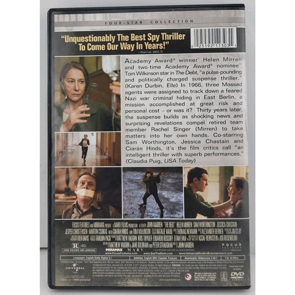 The Debt DVD 2010 Widescreen Rental Exclusive
