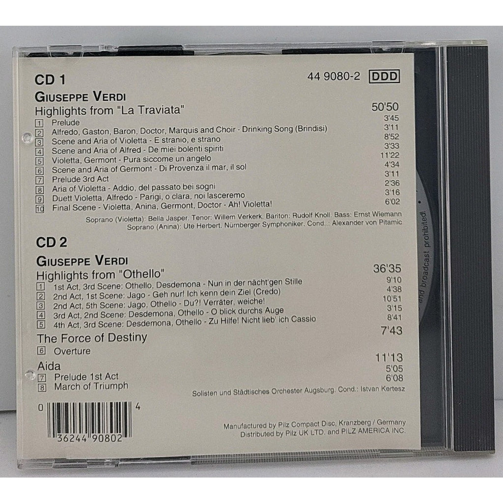Giuseppe Verdi: La Traviata & Othello Highlights (CD, 2005, 2 disc)