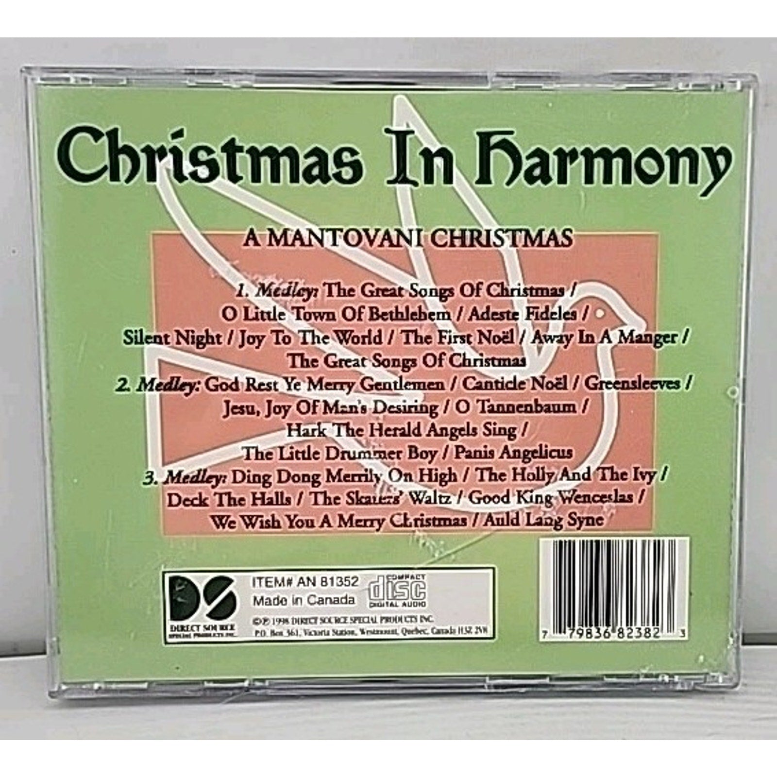 Christmas in Harmony A Mantovani Christmas CD, Canada 1998