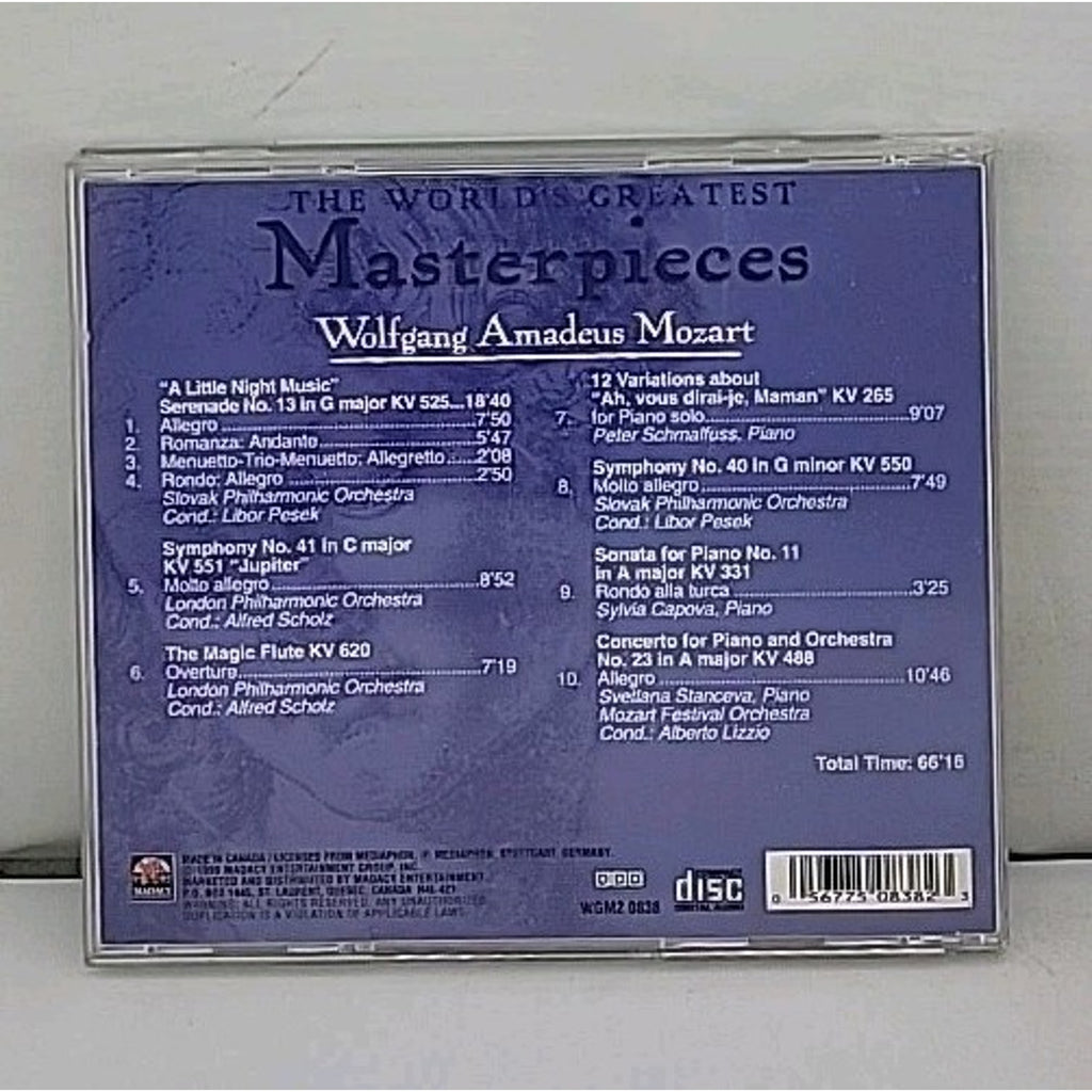 The World's Greatest Masterpieces: Wolfgang Mozart 1756-1791 (CD)