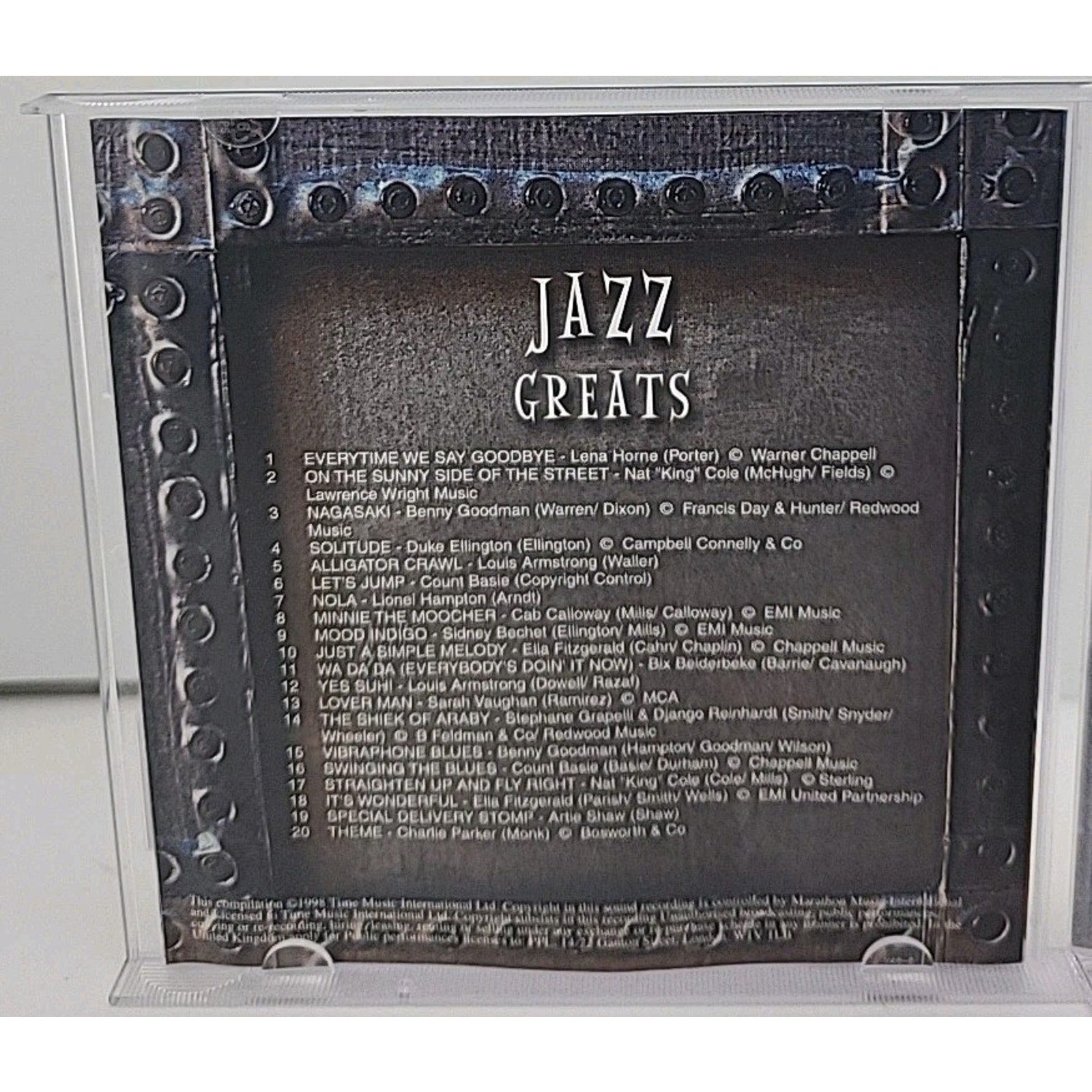 Jazz Greats CD Duke Ellington Louis Armstrong Ella Fitzgerald
