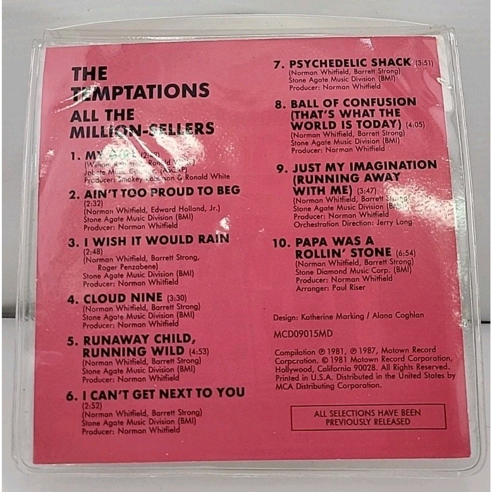 A Motown Compact Classic - The Temptations - All The Million-Sellers - CD
