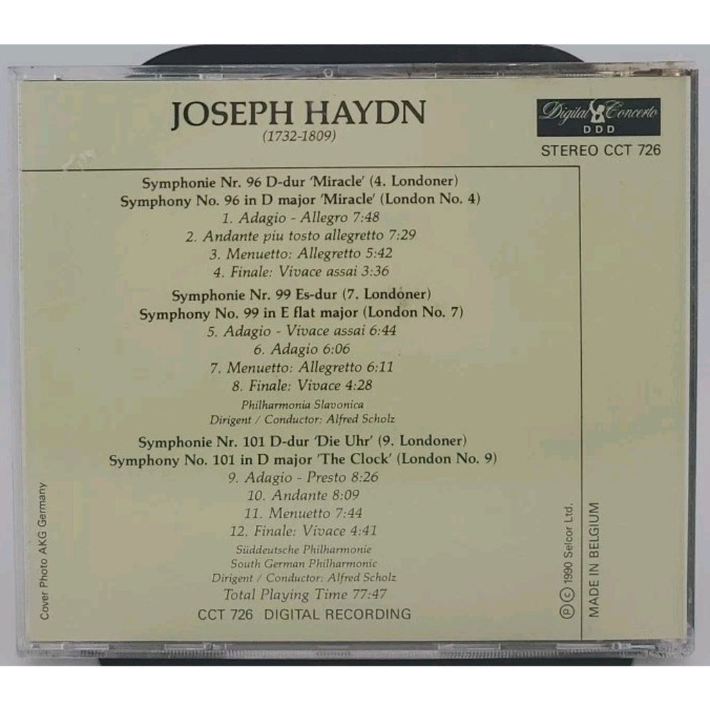 Joseph Haydn - Symphonies No. 96 'Miracle', No. 99 & No. 101 'The Clock' CD