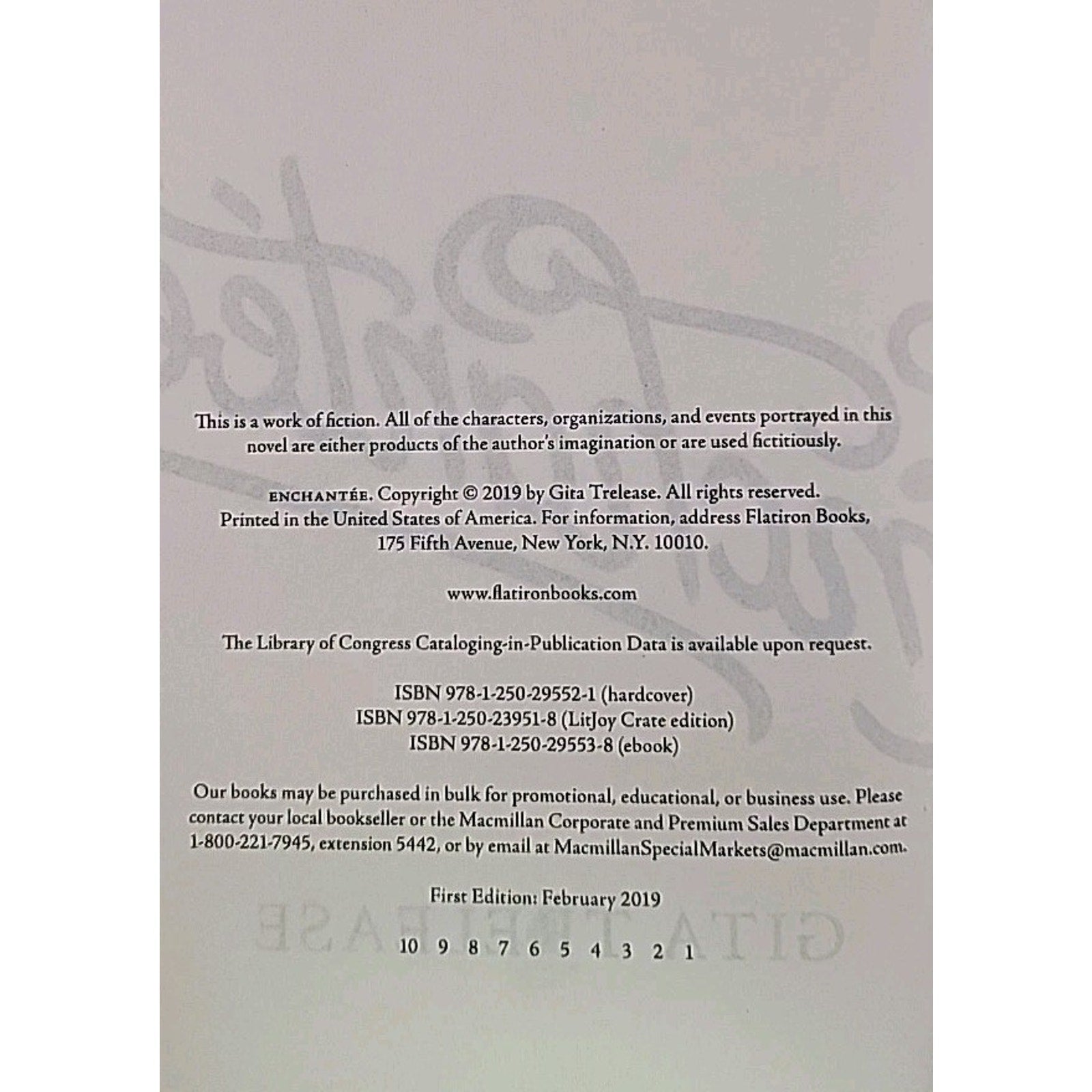 Enchantée by Gita Trelease (2019, Hardcover)