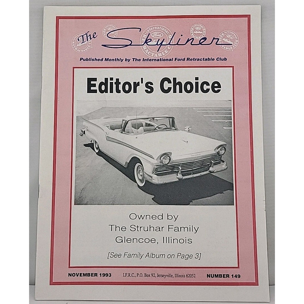 The Skyliner - International Retractable Club - November 1993 - Number 149