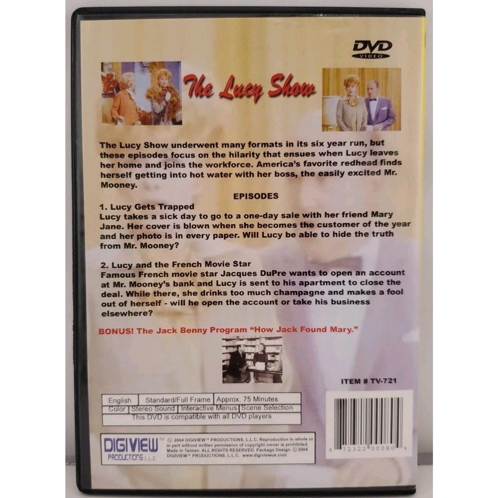 The Lucy Show & Jack Benny Bonus (DVD)