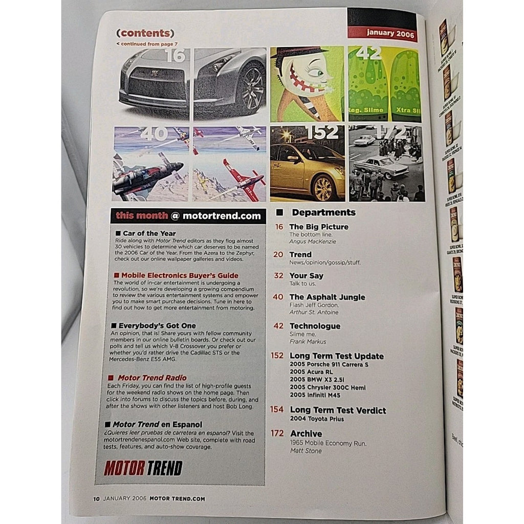 Motor Trend Magazine January 2006