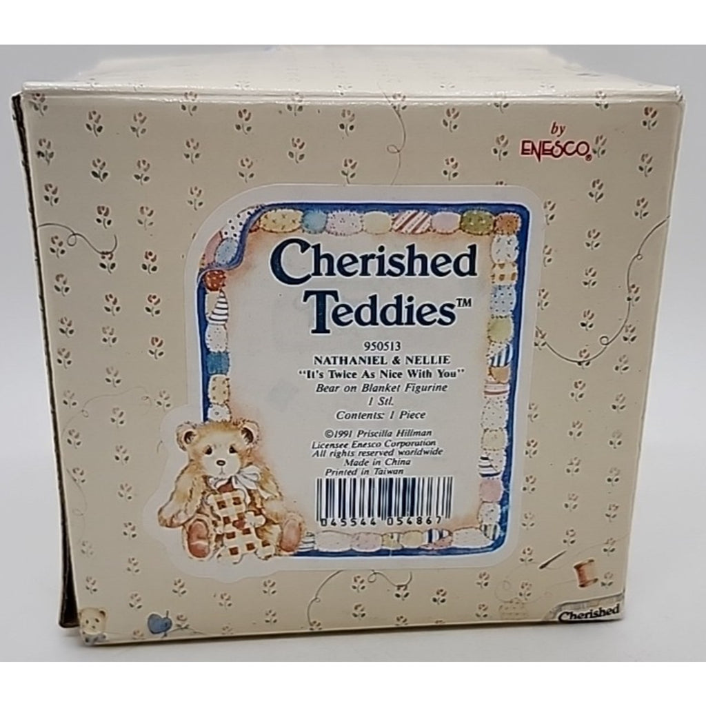 Cherished Teddies 950513 Nathaniel & Nellie "Twice As Nice" w/Box
