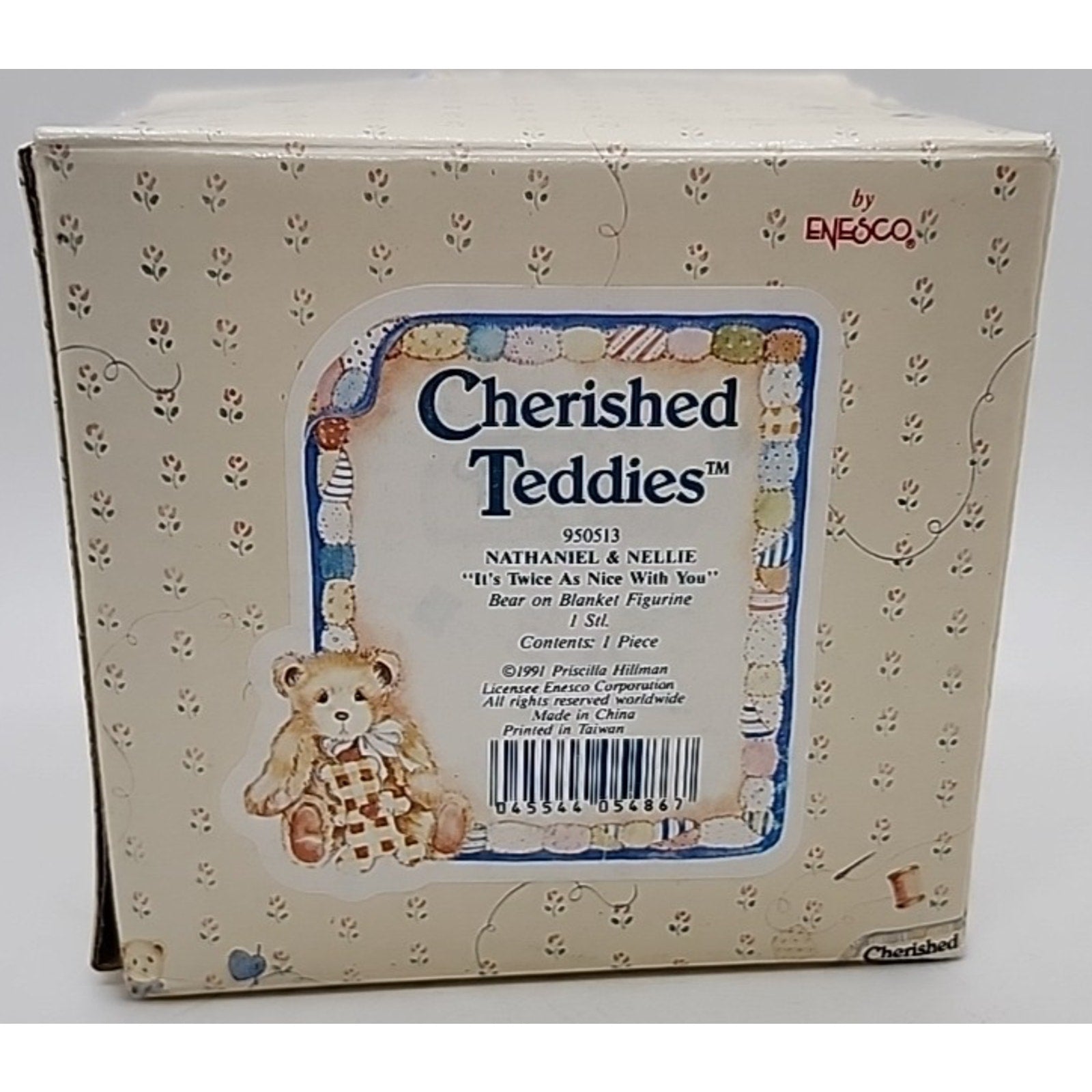 Cherished Teddies 950513 Nathaniel & Nellie "Twice As Nice" w/Box