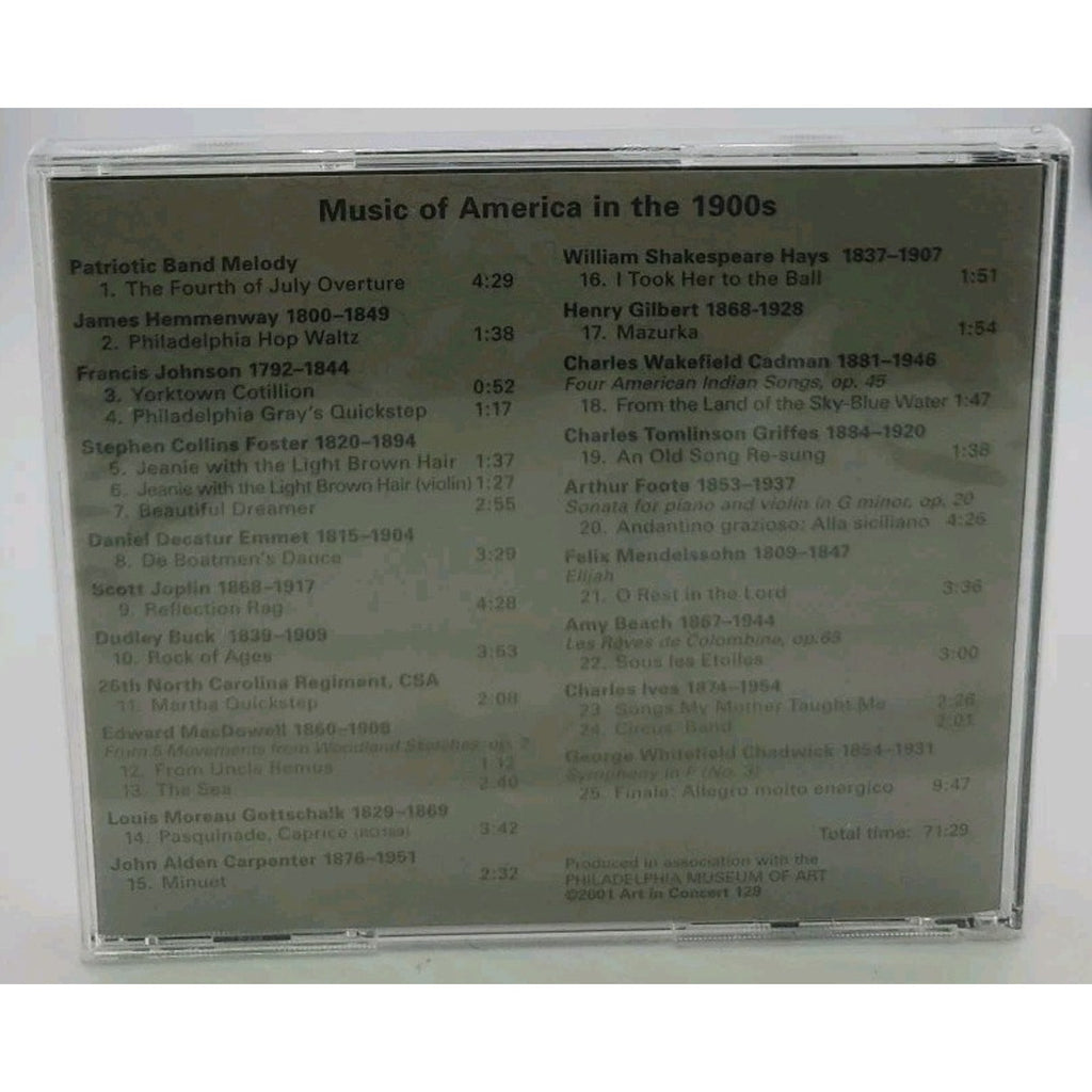 "Music, Philadelphia & Thomas Eakins"CD Museum Of Art 25 Songs
