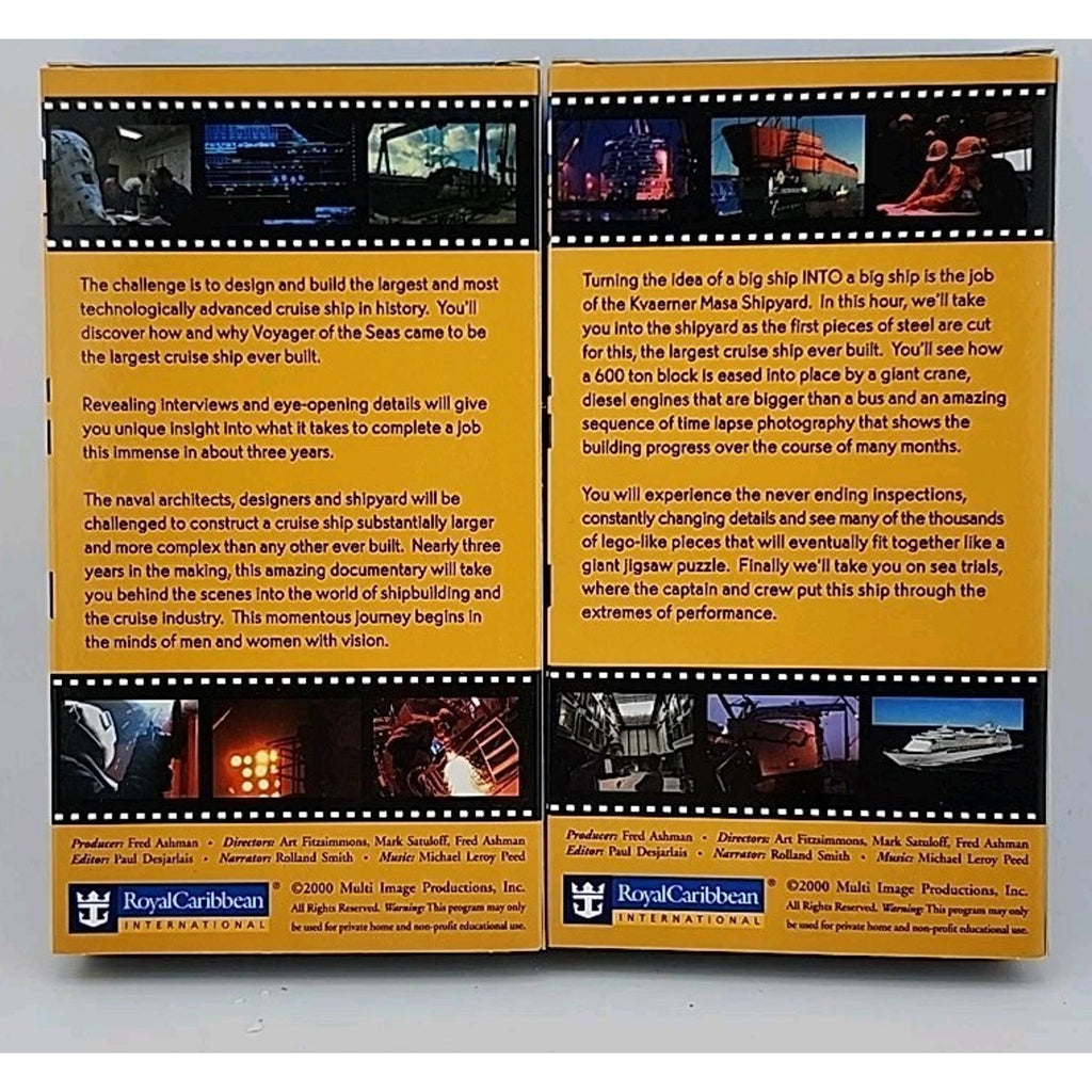 Royal Caribbean Voyager Building the World's Largest Cruise Ship VHS 3 Tape Set