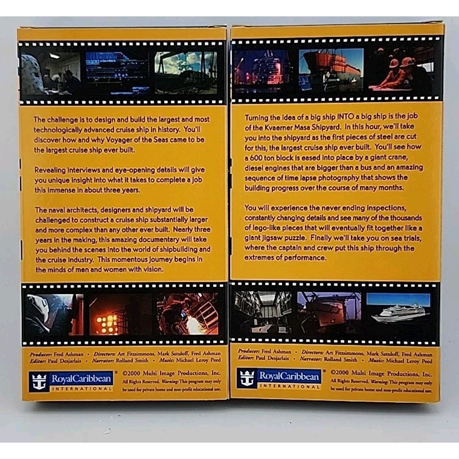 Royal Caribbean Voyager Building the World's Largest Cruise Ship VHS 3 Tape Set