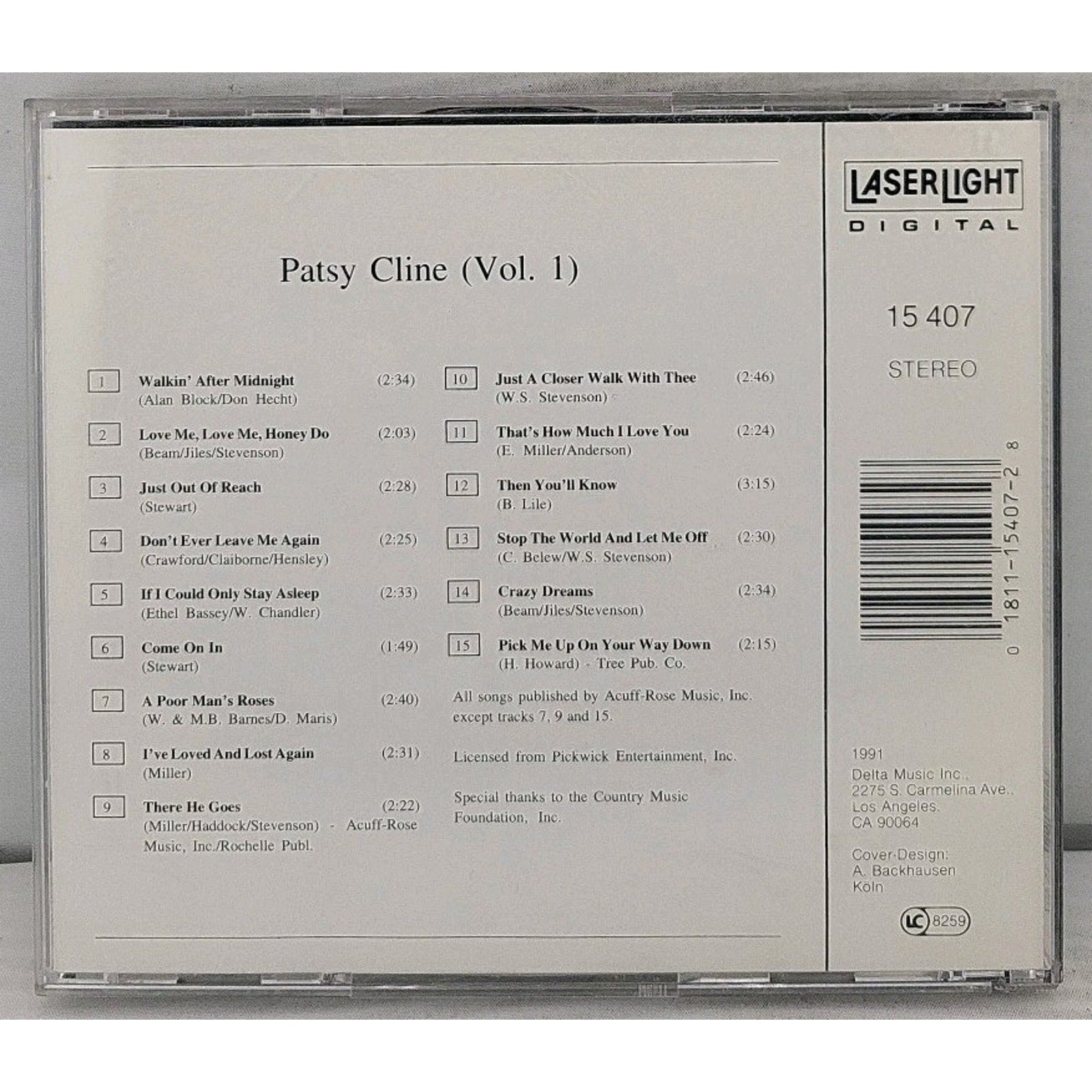 Vol. 1 Walkin' after Midnight by Patsy Cline (CD, 1991)