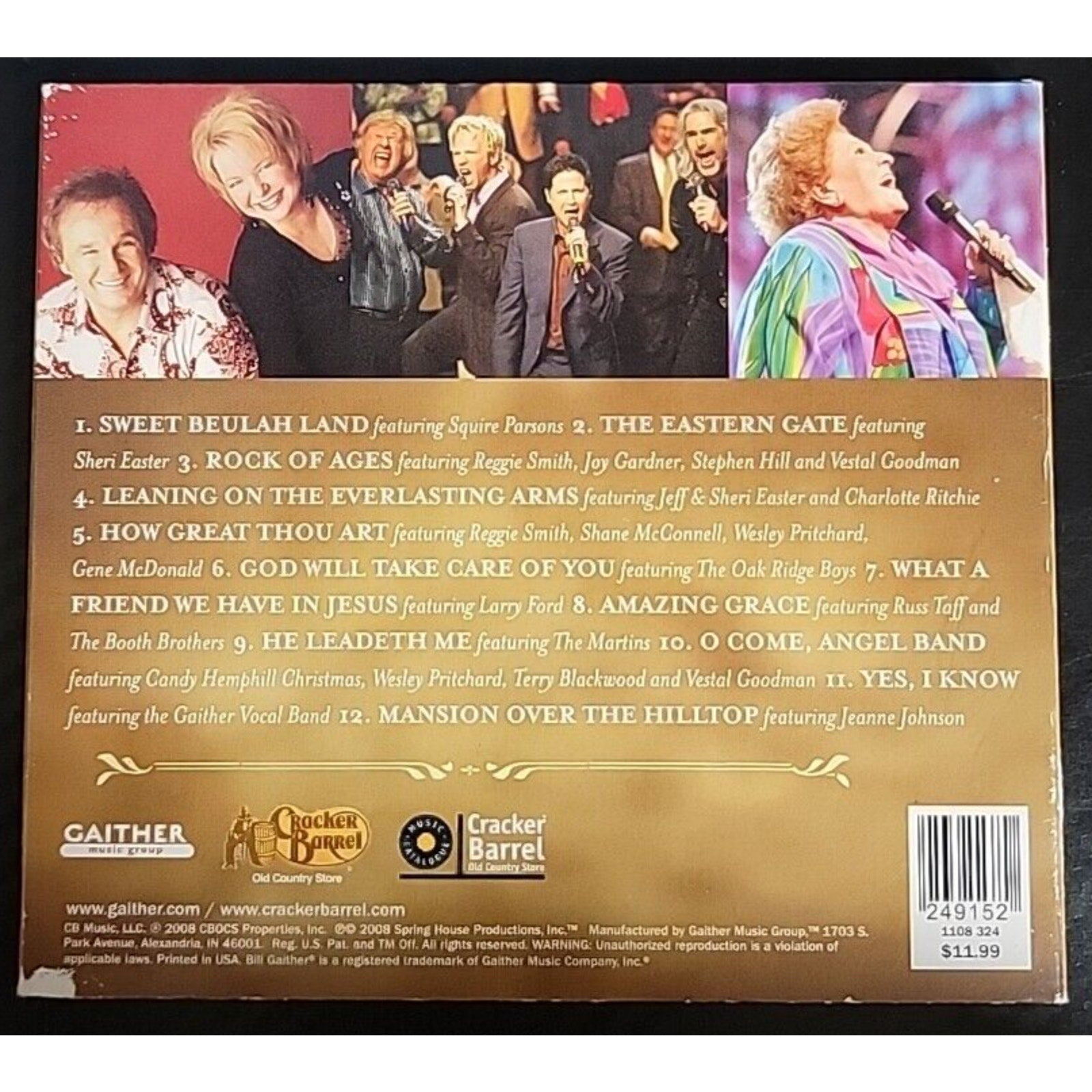 Bill Gaither’s 12 All-Time Favorite Homecoming Hymns (Cracker Barrel), BN CD