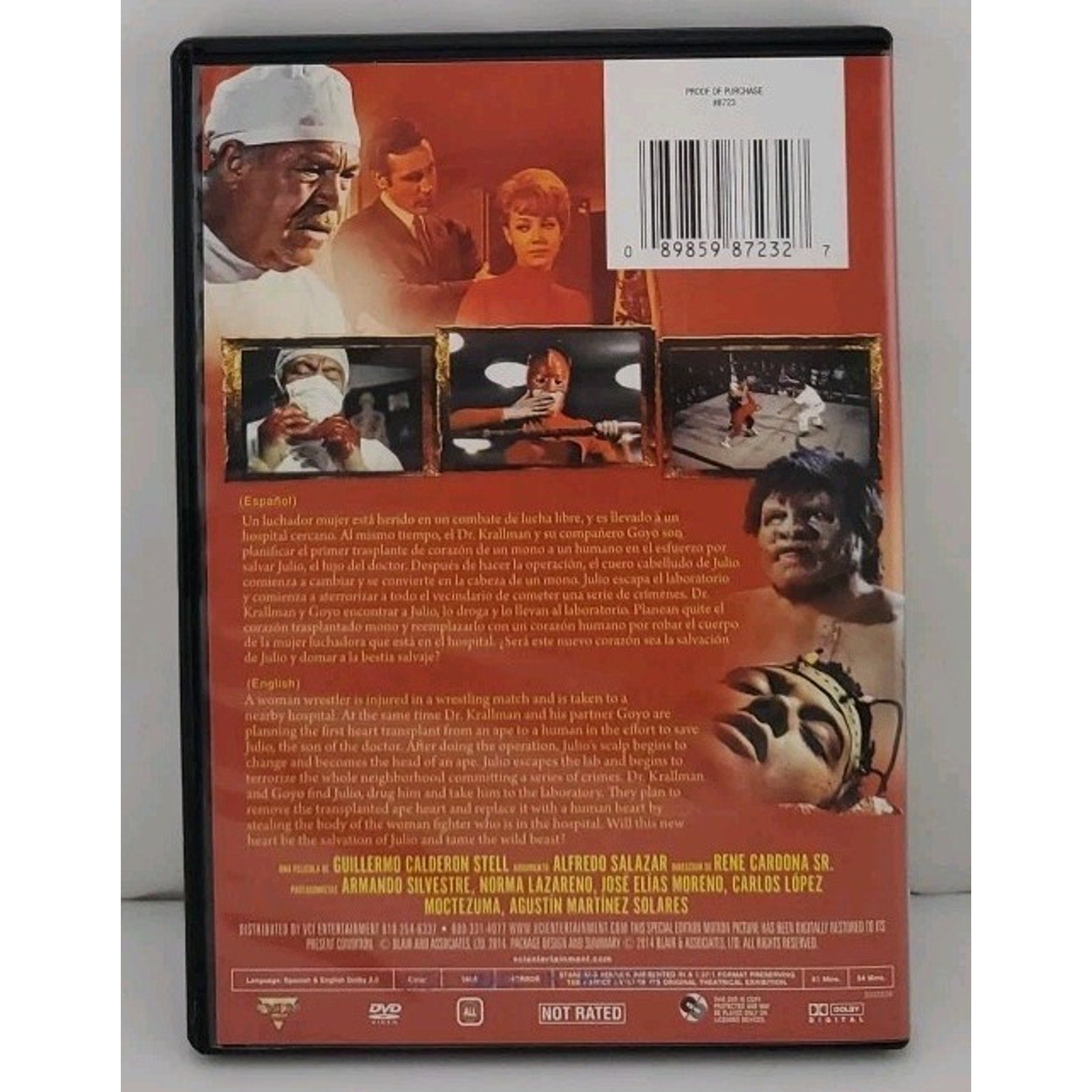 La Horripilante Bestia Humana (Night of the Bloody Apes) (DVD, 1969)