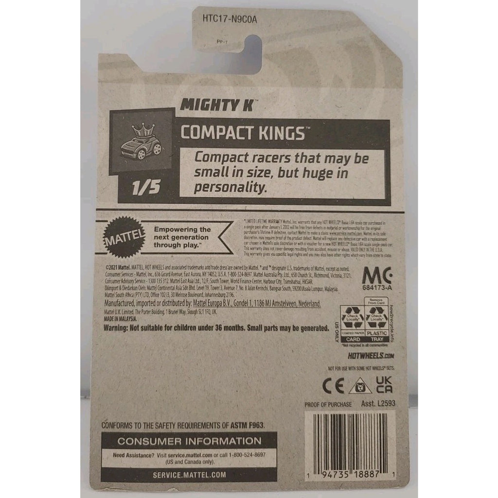 Hot Wheels Zamac Mighty K Compact Kings 1/5