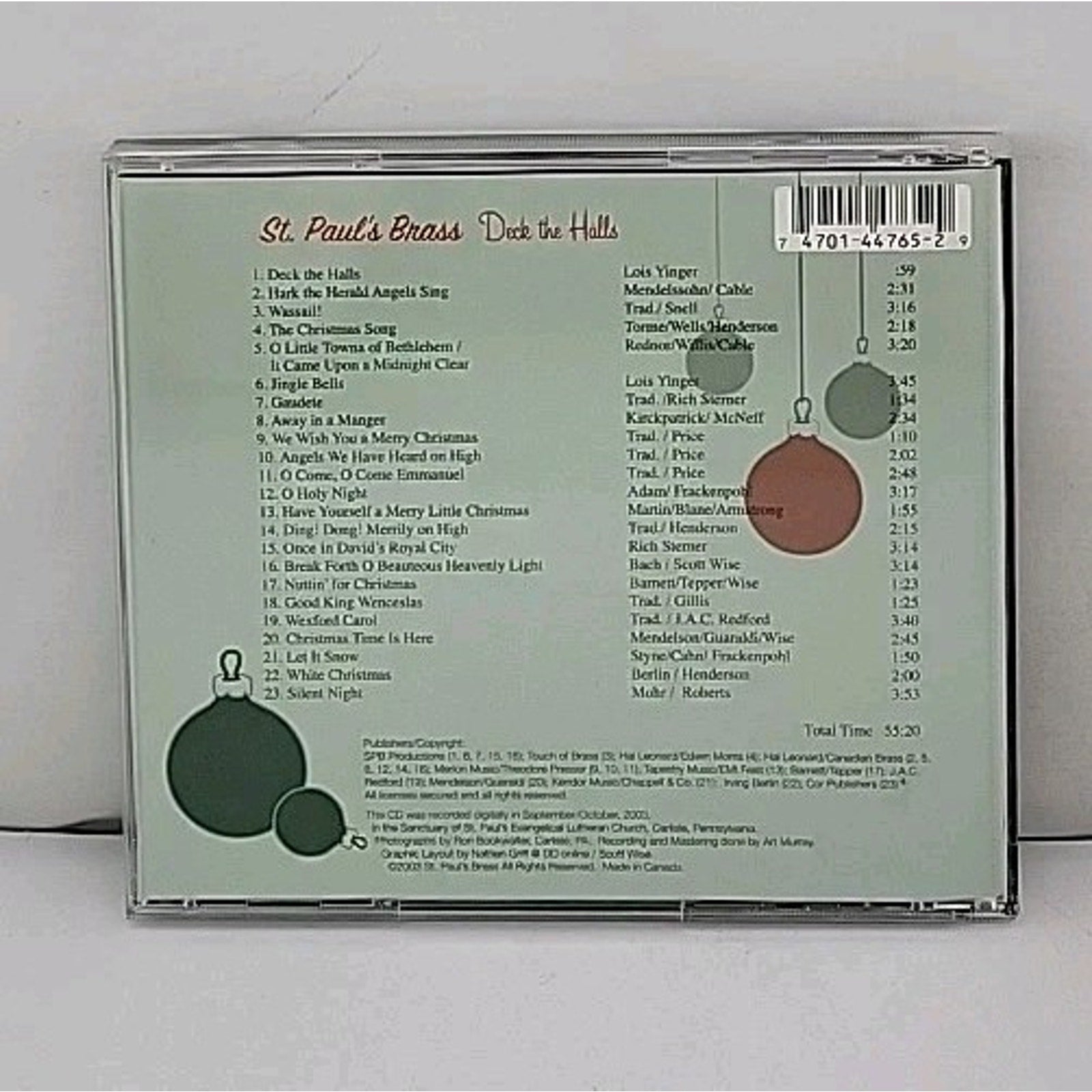 St. Paul's Brass - Deck The Halls CD
