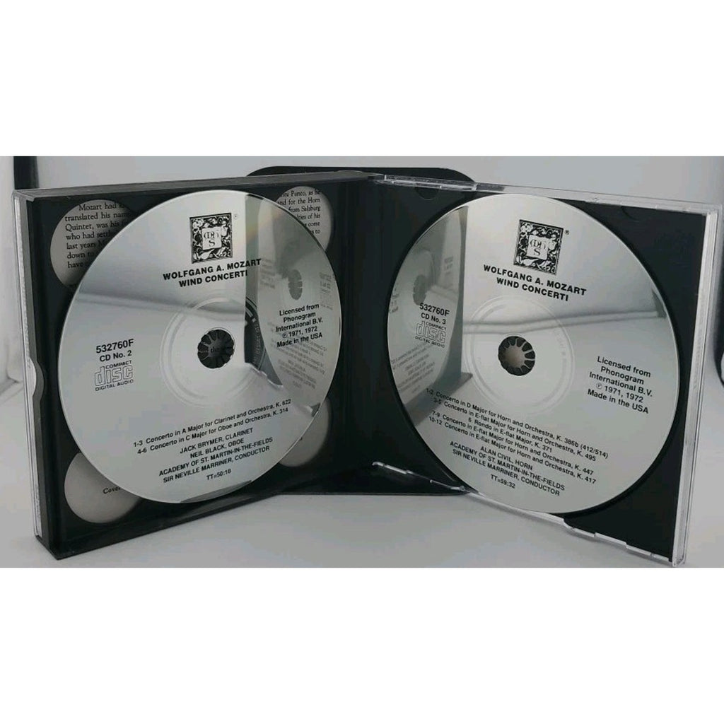 Wofgand A. Mozart's - Wind Concerti - Sir Neville Marriner (CD)