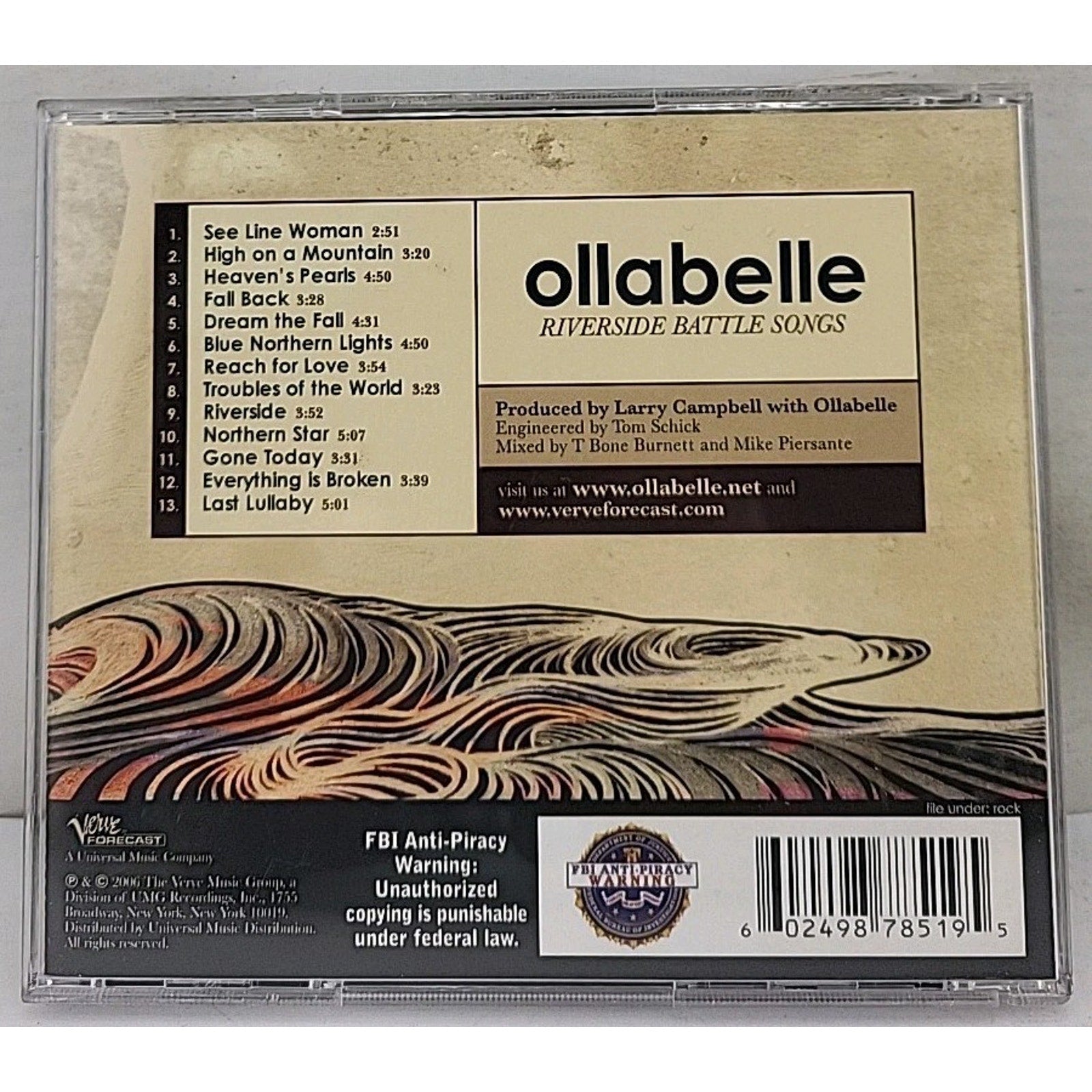 Riverside Battle Songs by Ollabelle (CD, 2006)