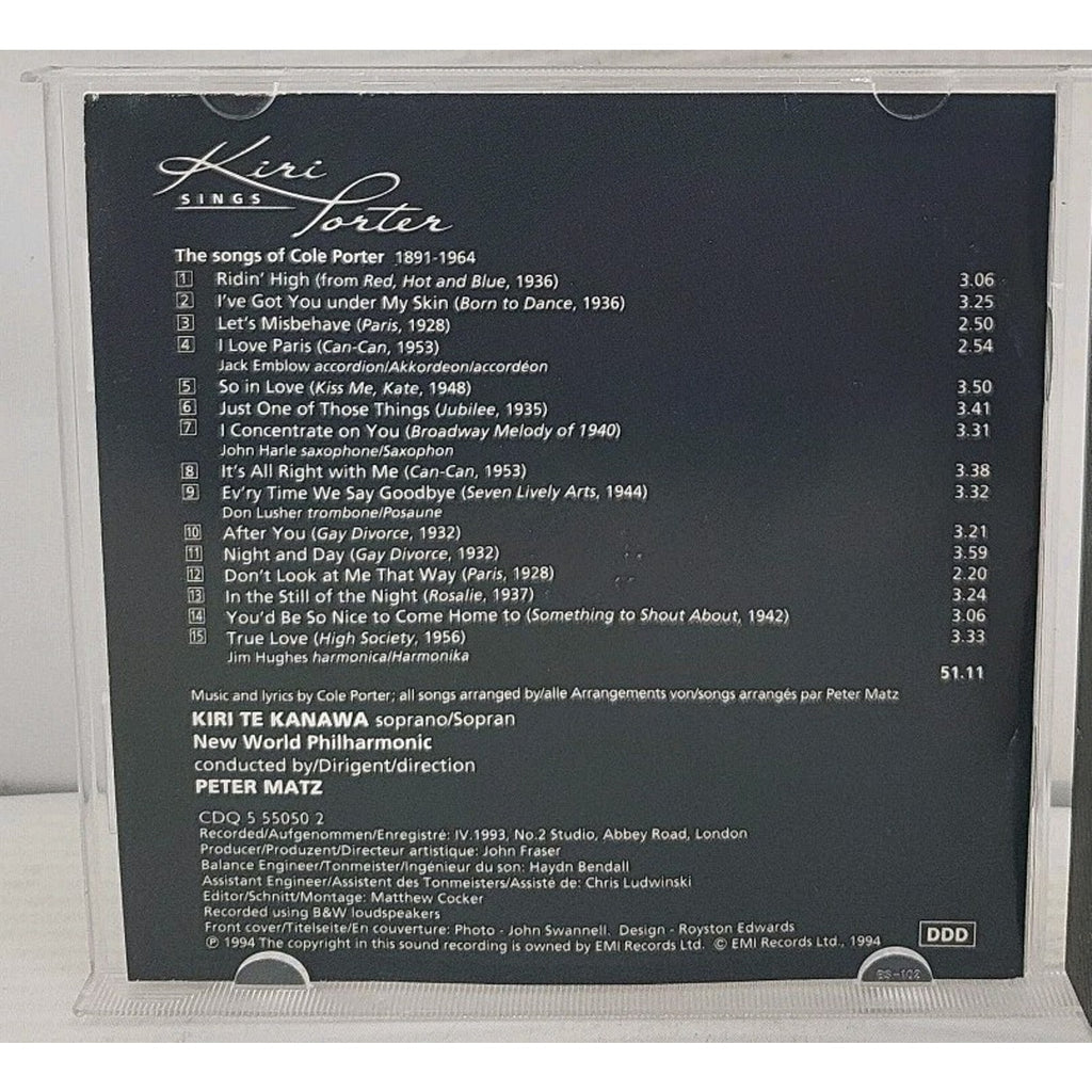 Kiri Sings Porter by Kiri Te Kanawa (CD, Mar-1994, EMI Angel (USA))