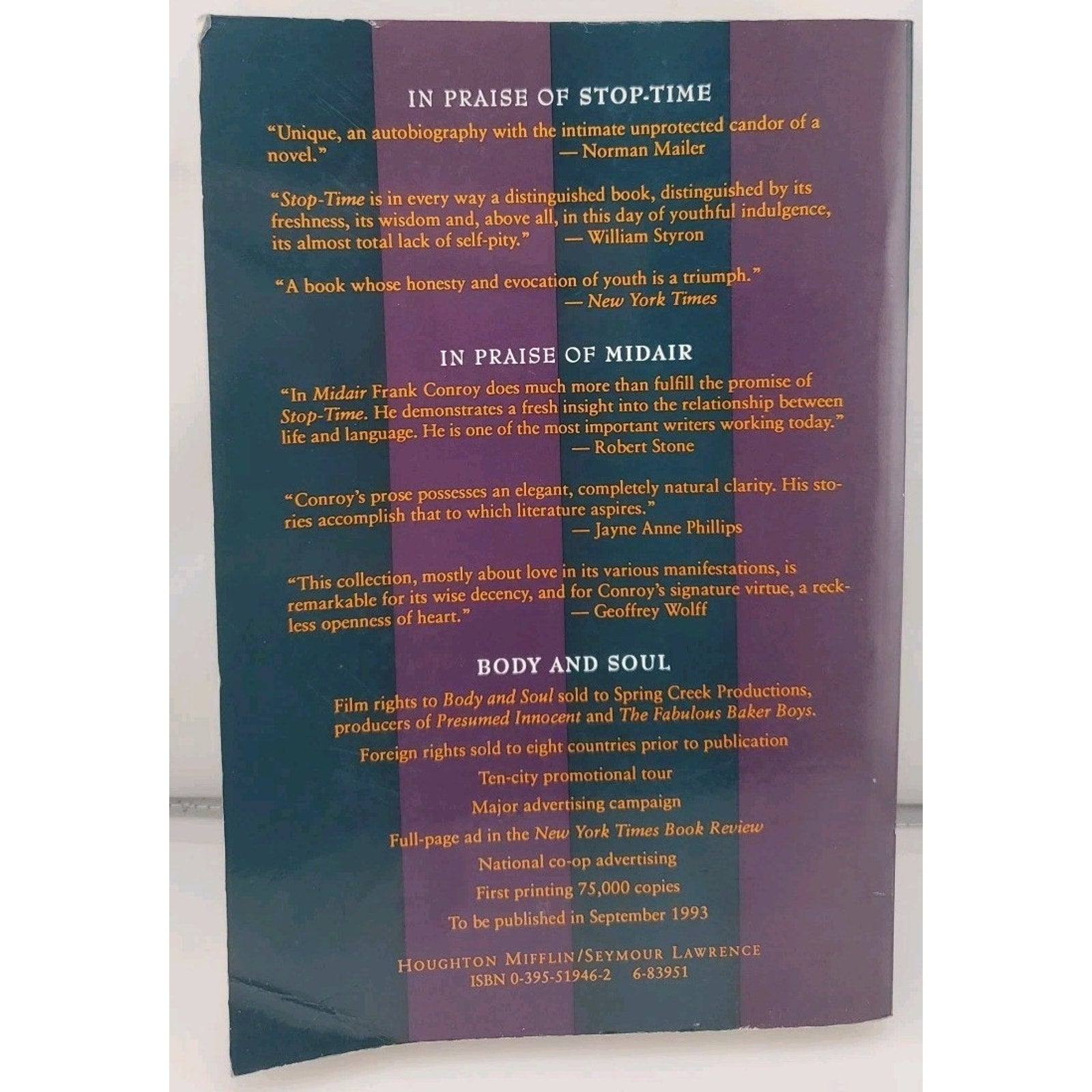 Body and Soul Frank Conroy (Paperback)
