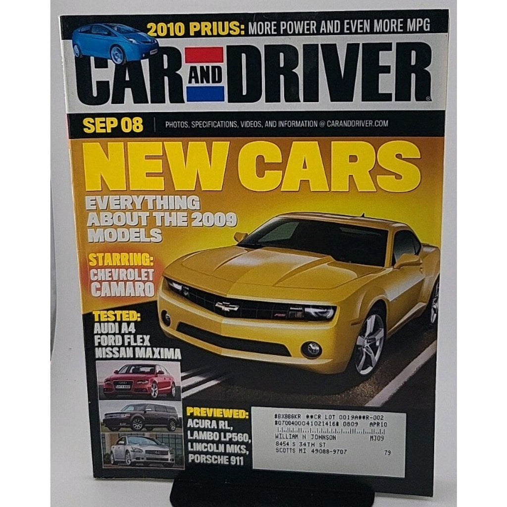 Car And Driver Magazine - September 2008 - Vol. 54 No. 3