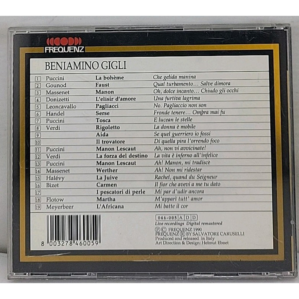 Beniamino Gigli Le Grandi Voci Opera Arias CD Frequenz