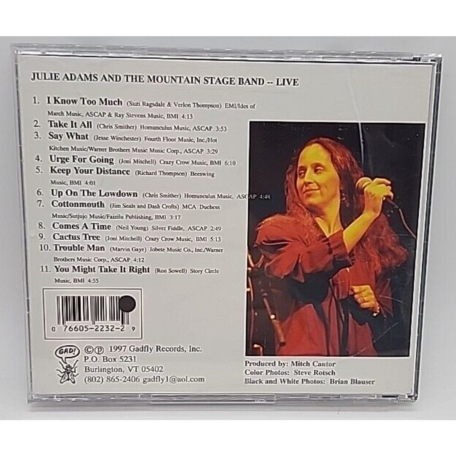 Live by Adams, Julie (CD, 1997)