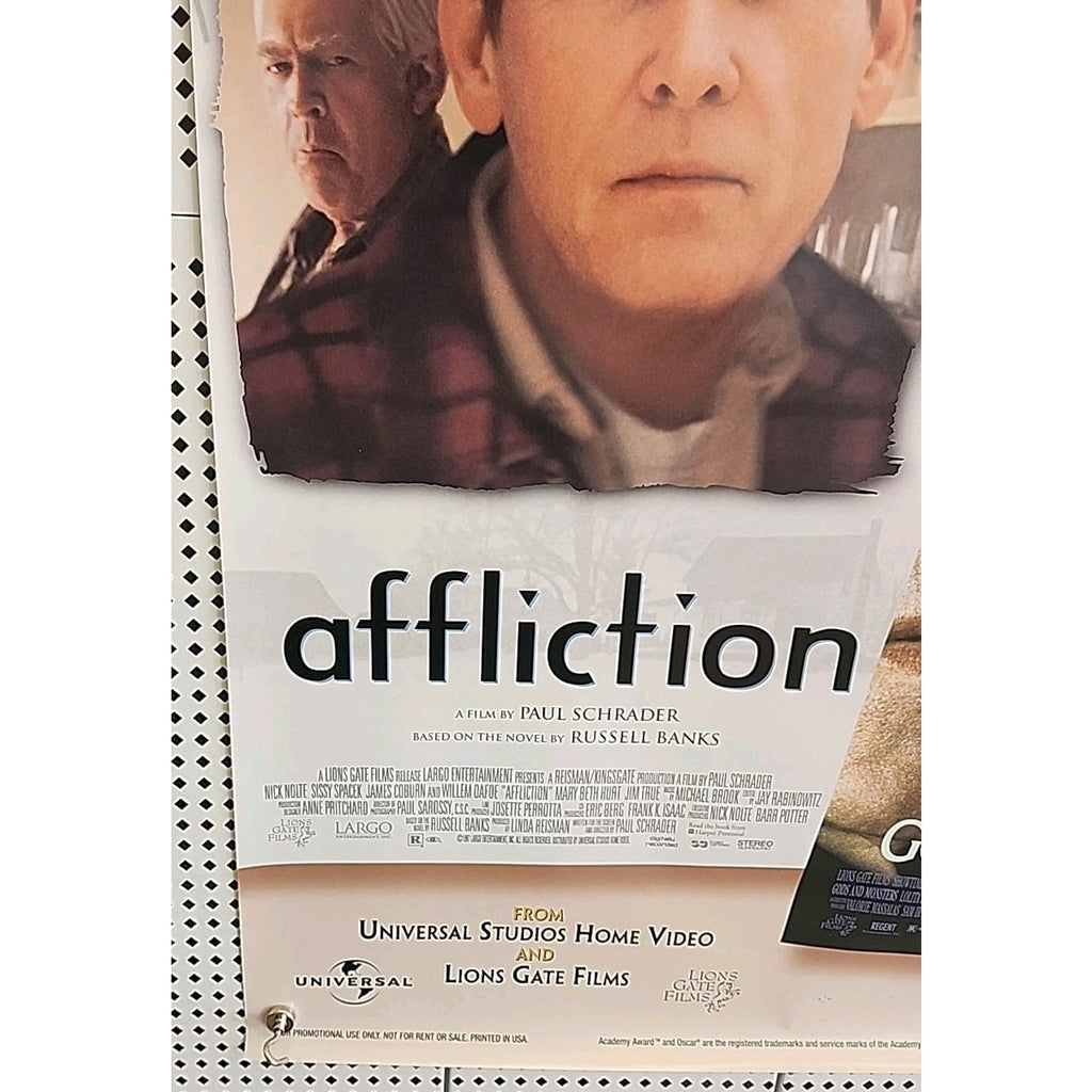 1999 SS Home Video Poster - Afflicition / Gods And Monsters ~ 27x40