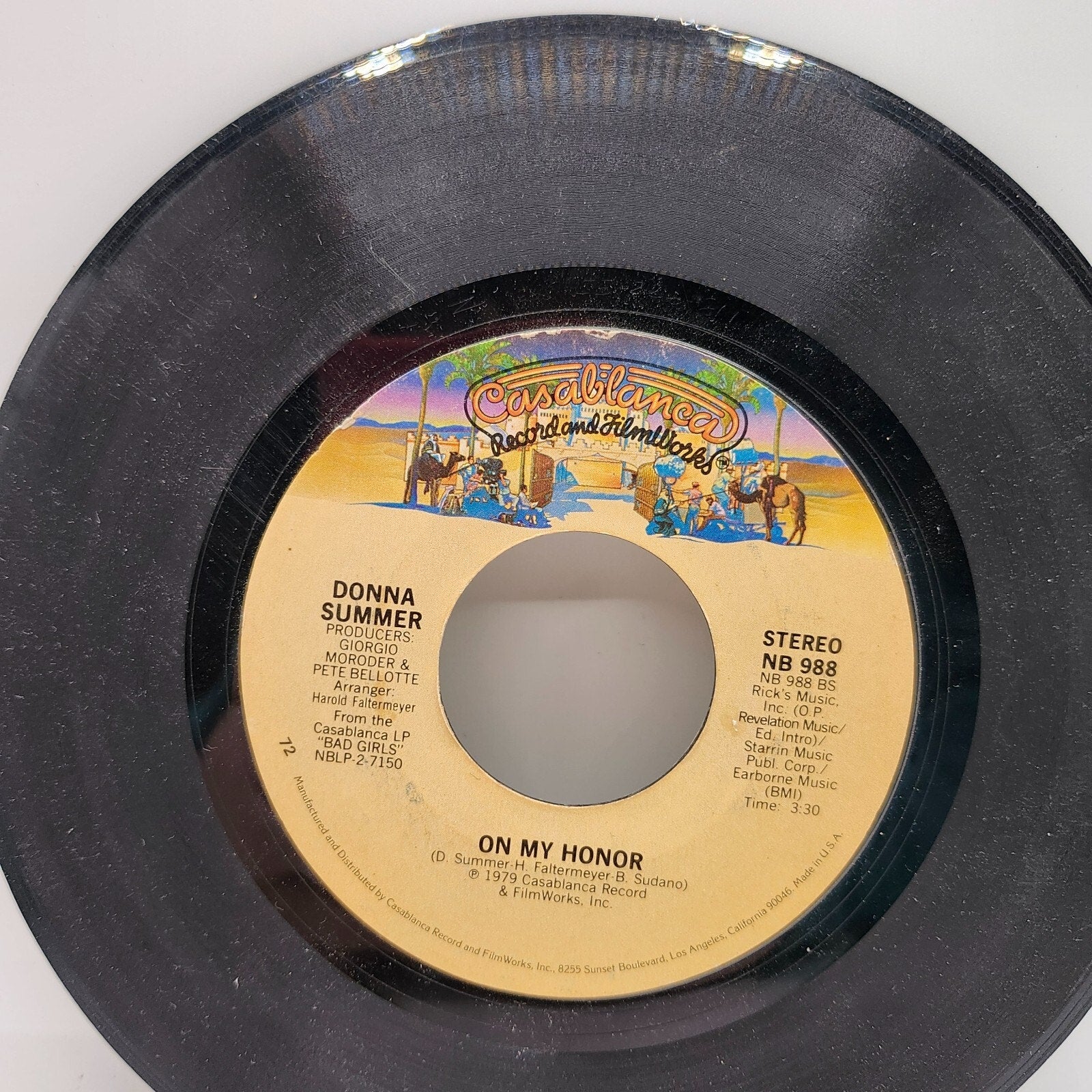 On My Honor / Bad Girls By Donna Summer (Record) - NB 988