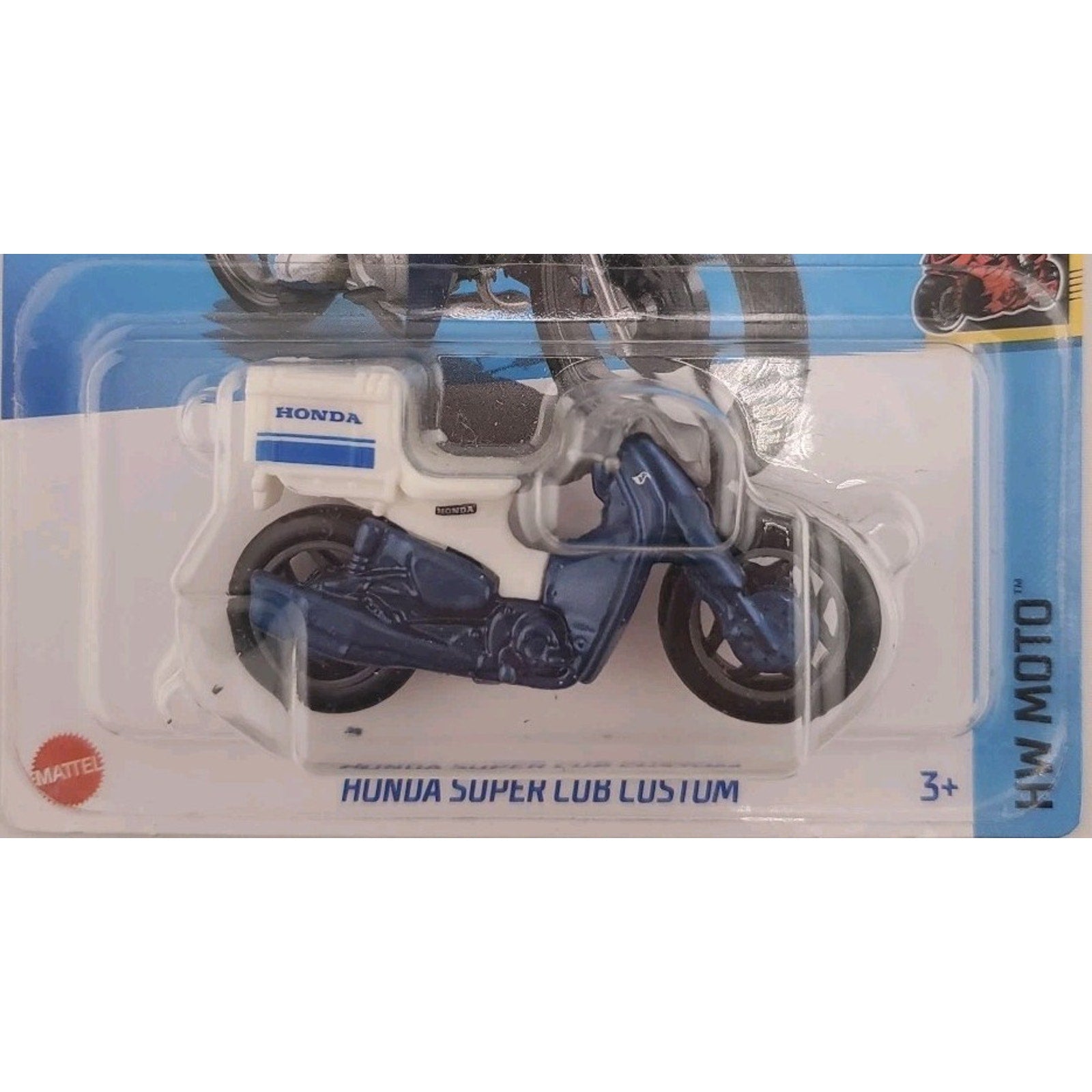 Hot Wheels Honda Super Cub Custom Light Blue 5/5 HW Moto