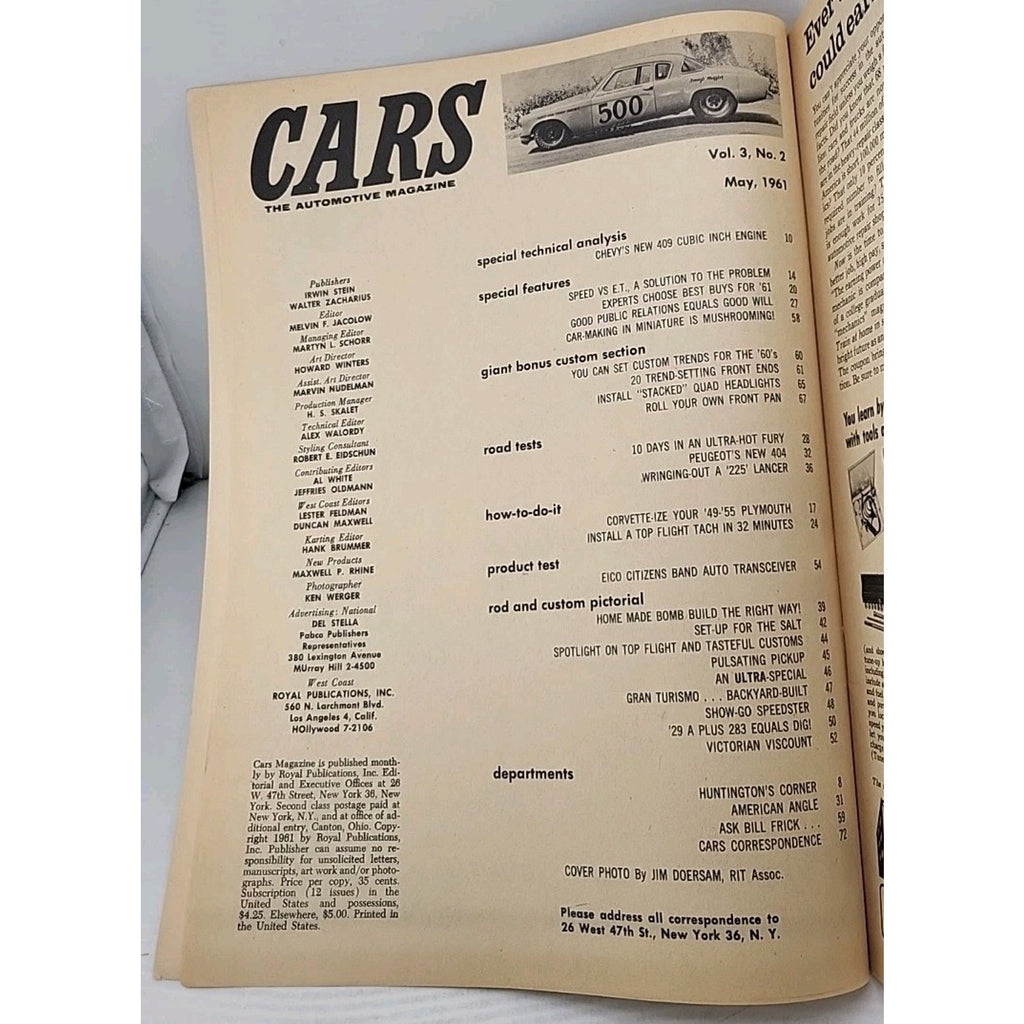 Cars - The Automotive Magazine - May 1961 - Vol. 3 No. 2