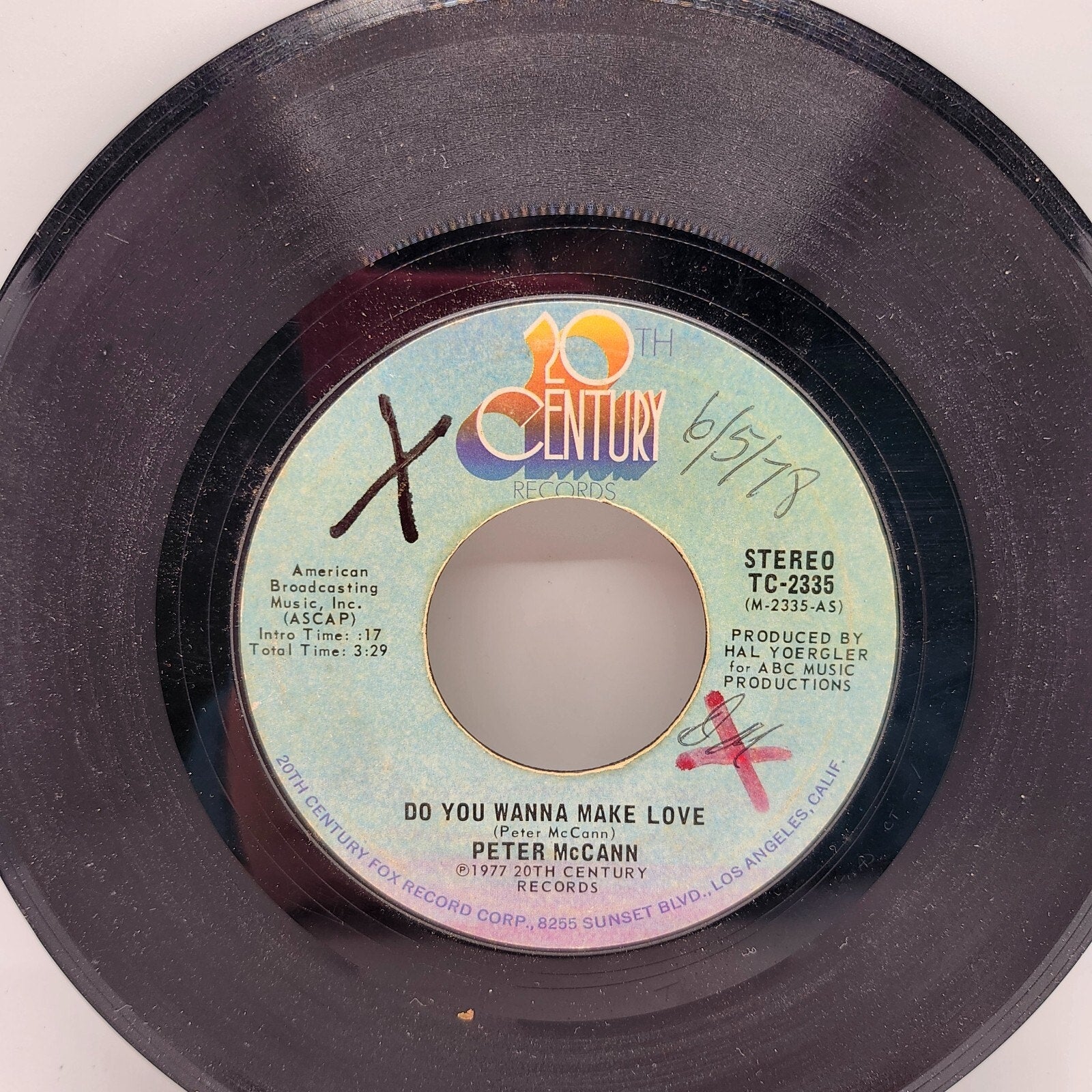 Do You Wanna Make Love / Right Time of the Night by Peter McCann (Record)