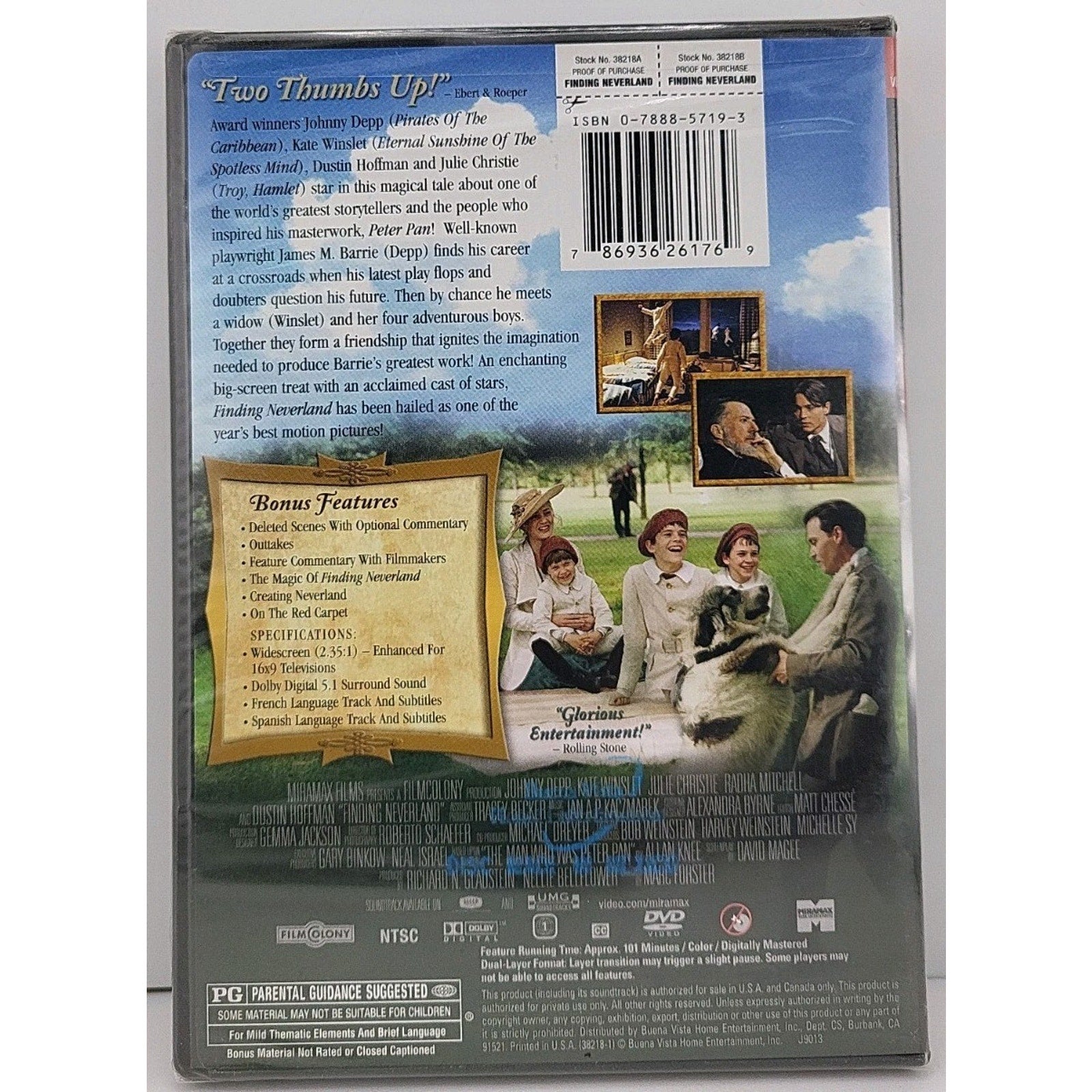 Finding Neverland (DVD, 2004) *Brand New*